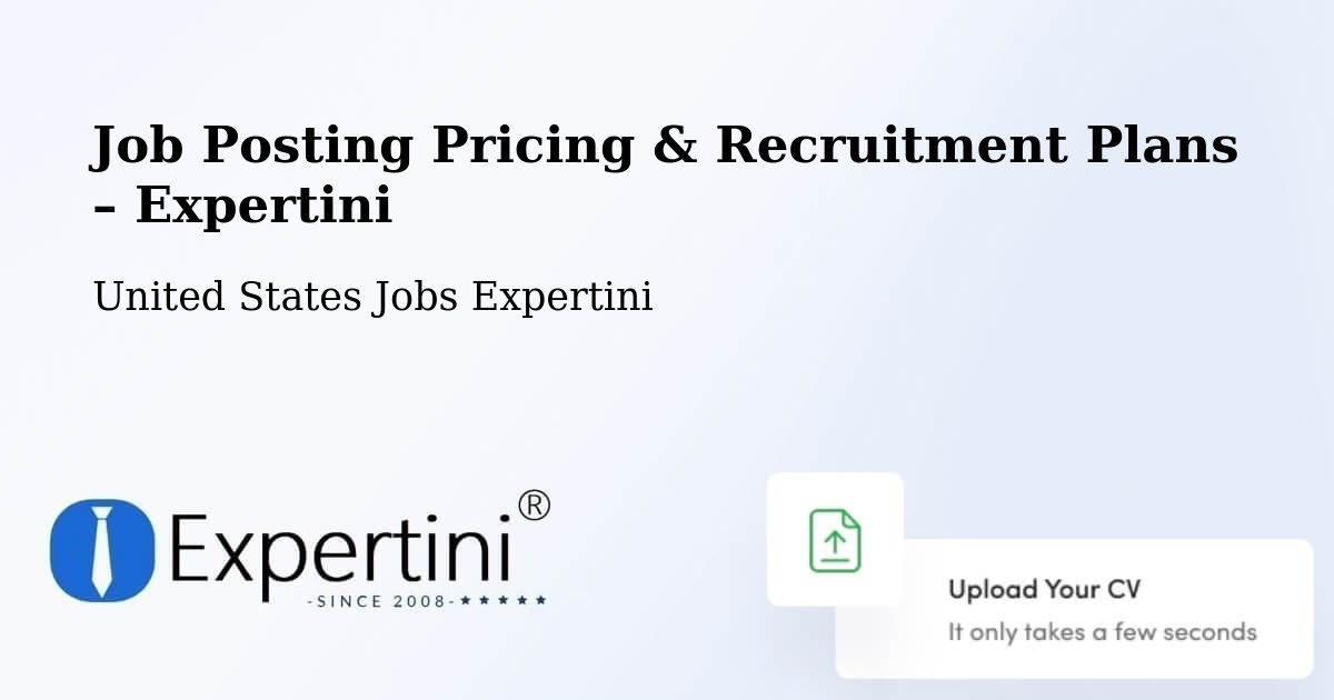 Job Posting Pricing & Recruitment Plans – Union Beach - Union Beach, United States Jobs Expertini